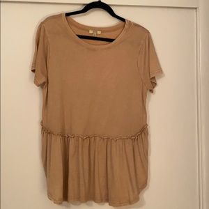 Peach peplum top